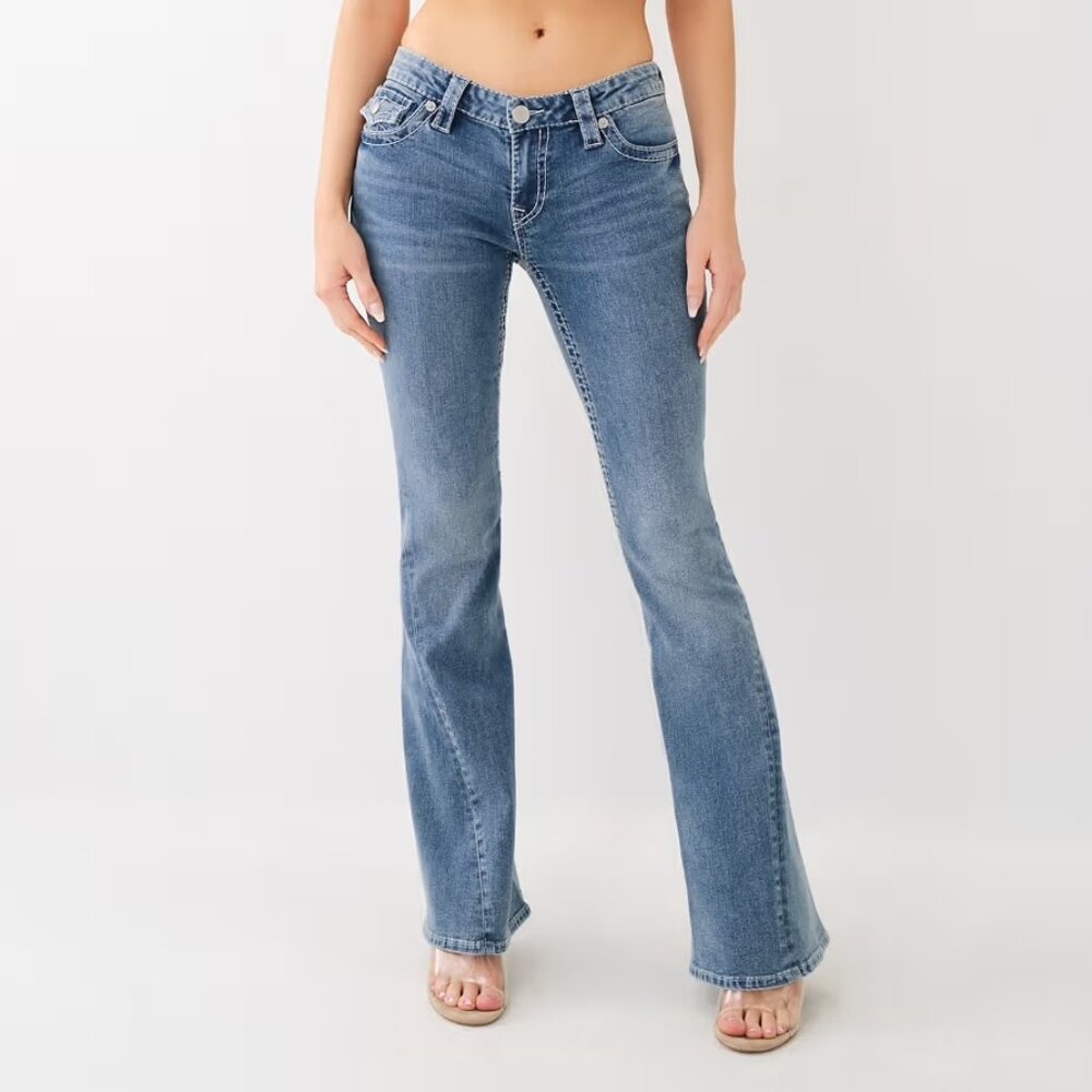 True Religion Big T Horseshoe Wing Flare Jean. New.